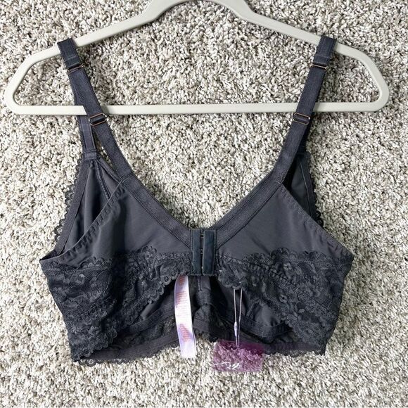 Savage X Fenty Bra Women’s 3X Gray Lace Wire-Free Plus Size NWT - Picture 5 of 5